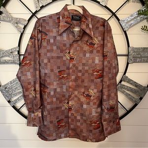 Vintage 70s Topaz Mens Shirt